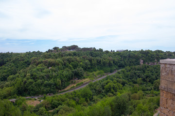 Obraz premium Pitigliano surrealer Ort auf tuffsteinplateau