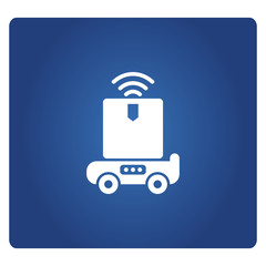 robot delivery a product box