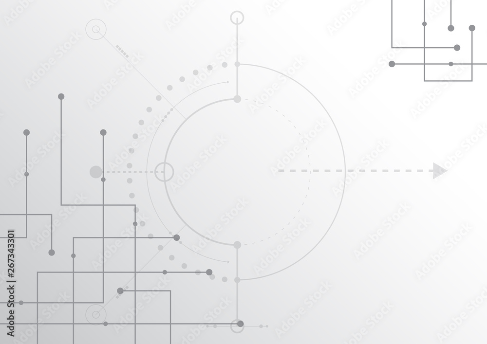Poster Abstract geometric connect lines and dots.Simple technology graphic background.Illustration Vector design Network and Connection concept.
