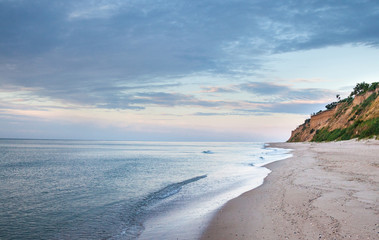Cliffed coast of the Black Sea in Ukraine
