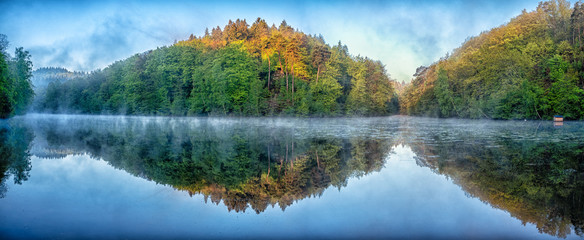 lake in forest