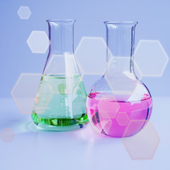 Laboratory glassware or test tube .