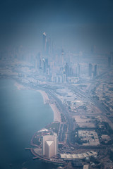 Fototapeta premium Aerial panorama of Kuwait City