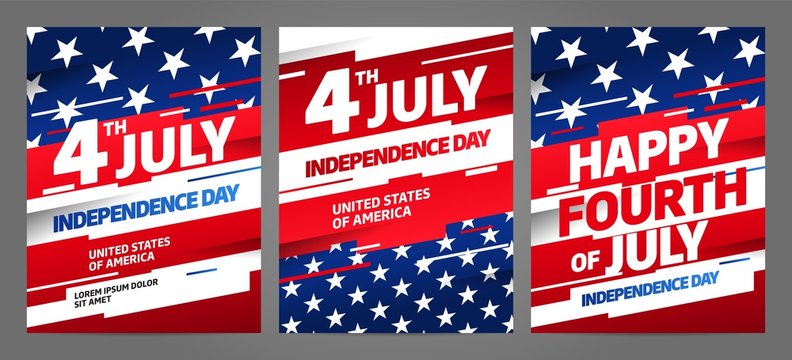 Happy independence day 4 th july, United states of america day. Layout design template for independence day.