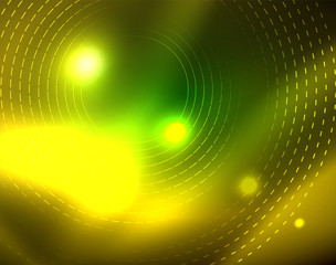 Fototapeta na wymiar Neon circles abstract background