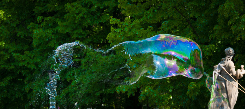 One Big Soap Bubble Caught Just Before The Break