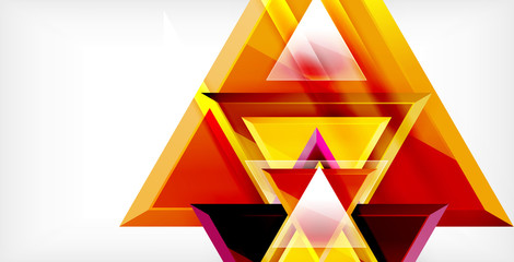 Dynamic triangle composition abstract background