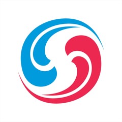 CIRCLE ABSTRACT FISH LOGO
