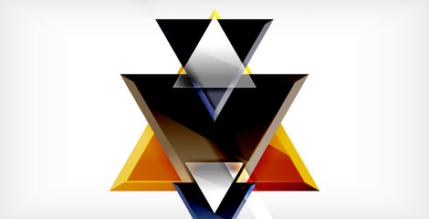 Glossy shiny triangles background