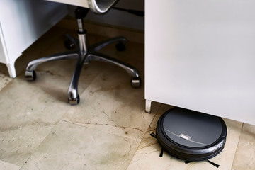 robotic vacuum cleaner on the floor