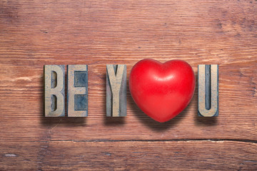 be you heart wooden