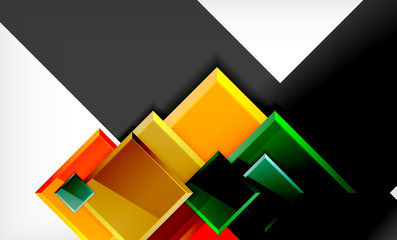 Color squares futuristic abstract background