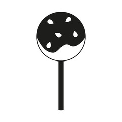 Black and white glazed lollipop