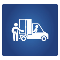 truck delivery and staff, checkpoint checker