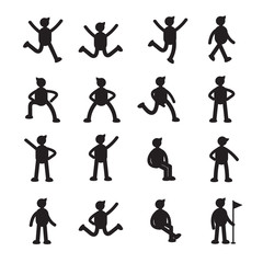 Fototapeta premium people cartoon characters set