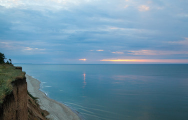 Cliffed coast of the Black Sea in Ukraine