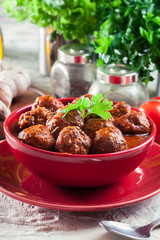 Meatballs with tomato sauce
