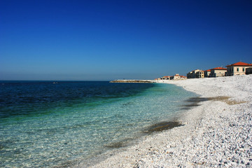 Stone coast of the Ligurian Sea