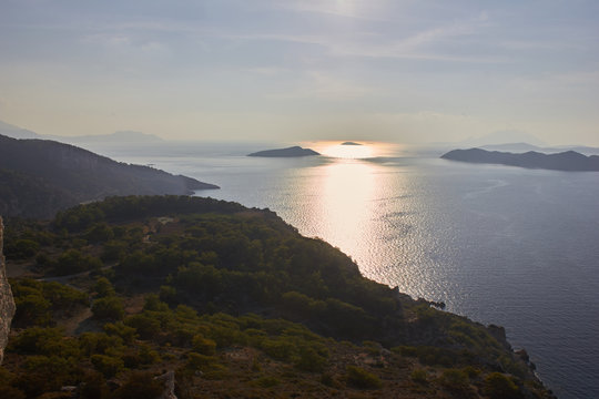 Sunset on Kritinia Castle, Rodos, Greece