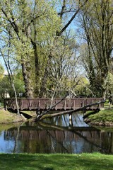 Fototapeta na wymiar Brązowy mostek pionowo