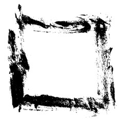 Ink vector brush stroke frame. Vector illustration. Grunge texture.