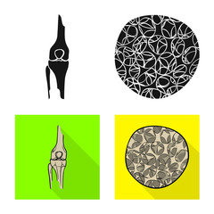 Isolated object of medicine and clinic logo. Collection of medicine and medical vector icon for stock.