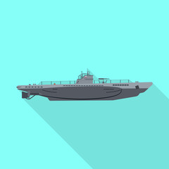 Isolated object of military and nuclear sign. Collection of military and ship vector icon for stock.