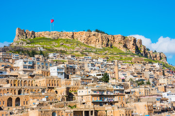 Mardin City in Turkey. Mardin old town and Mardin Castle. Mardin is a historical city in Southeastern Anatolia, Turkey. Mardin, the shining city of Mesopotamia.