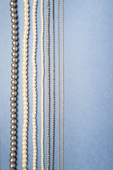 Materials and components for beadwork on a craft paper background