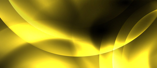 Shiny neon circles abstract background