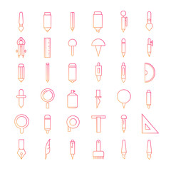pen and stationery icons
