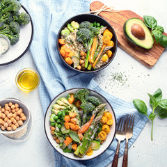 Vegetarian buddha bowls