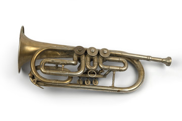 Old golden trumpet