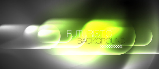 Neon glowing techno lines, hi-tech futuristic abstract background template