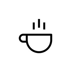 work rest icon design. a cup of hot coffee symbol. simple clean line art professional business management concept vector illustration design.