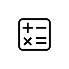 Fototapeta premium office financial icon design calculator symbol. simple clean line art professional business management concept vector illustration design.