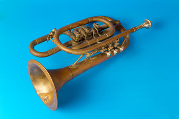 Old golden trumpet