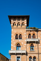 detail of apartments on square Piazza San Vito, Treviso, Italy