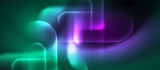 Neon glowing techno lines, hi-tech futuristic abstract background template