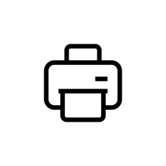 office document paper printer icon design. simple clean line art professional business management concept vector illustration design.