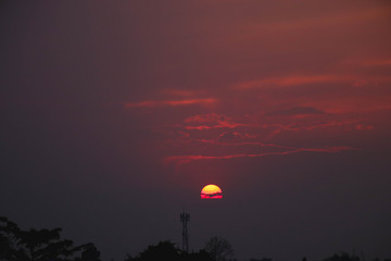 red sun