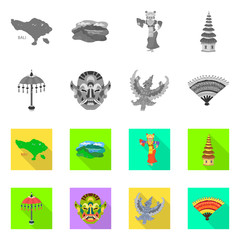 Isolated object of  and travel icon. Collection of  and traditional stock symbol for web.