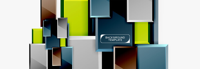 Minimal square banner abstract background