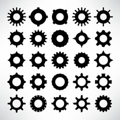 gear and cog icons set