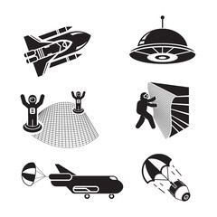 astronaut and space icons