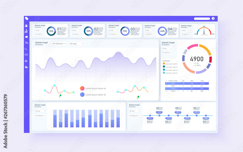 Leinwandbilder modern web site template. forex market. binary option. online statistics and data analytics. digital