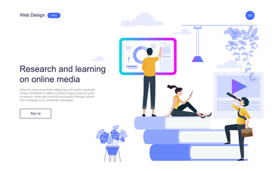 WeEducation concept. Online training, e-learning, training and courses.flat design concept of education for website,banner,background.Vector illustration.b