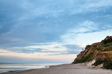 Cliffed coast of the Black Sea in Ukraine