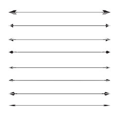 arrow bows, text dividers and arrows separator set 