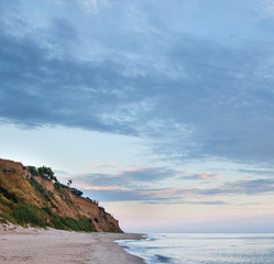 Cliffed coast of the Black Sea in Ukraine